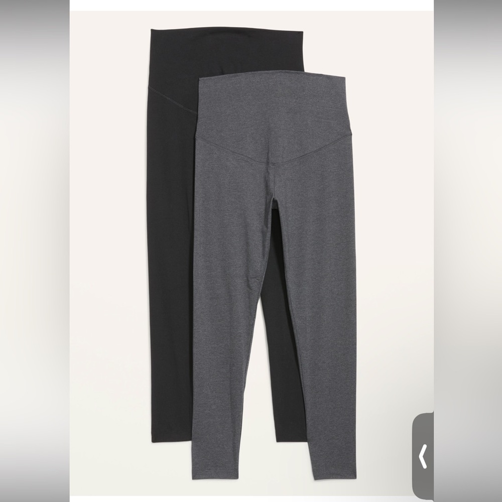 BUNDLE Old Navy Maternity Full-Panel Leggings Black and Gray 4 pack
